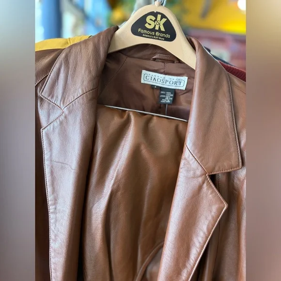 80s Leather 3 piece suit by Sandra Roth Ciao Sport Lambskin Size 4/6 EUC Vintage - Picture 5 of 12